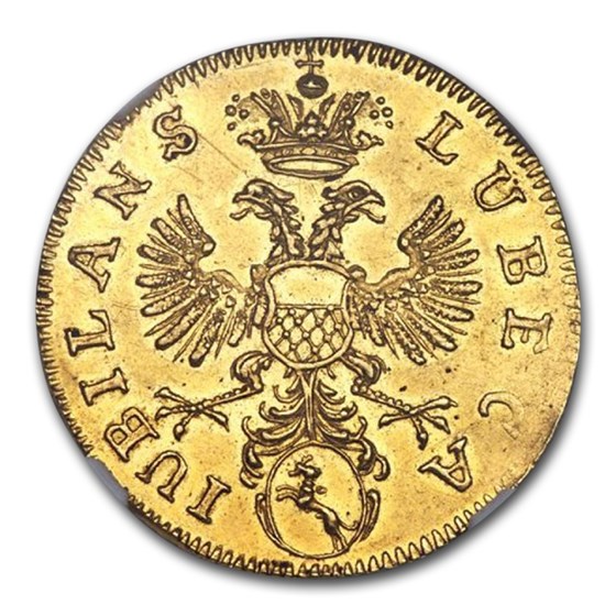1717 German State Lubeck Gold Ducat MS-62 NGC 1717 German State Lubeck Gold Ducat MS-62 NGC